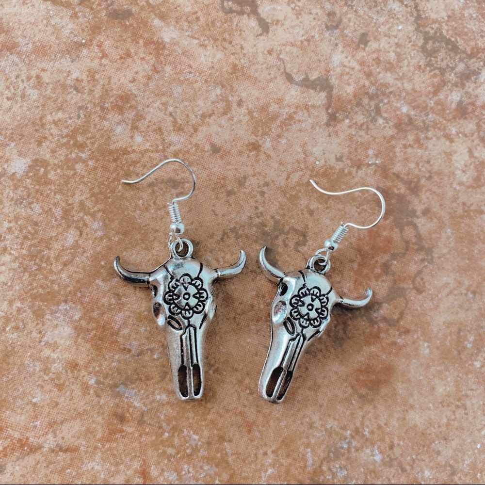 Ox Skull Earrings
